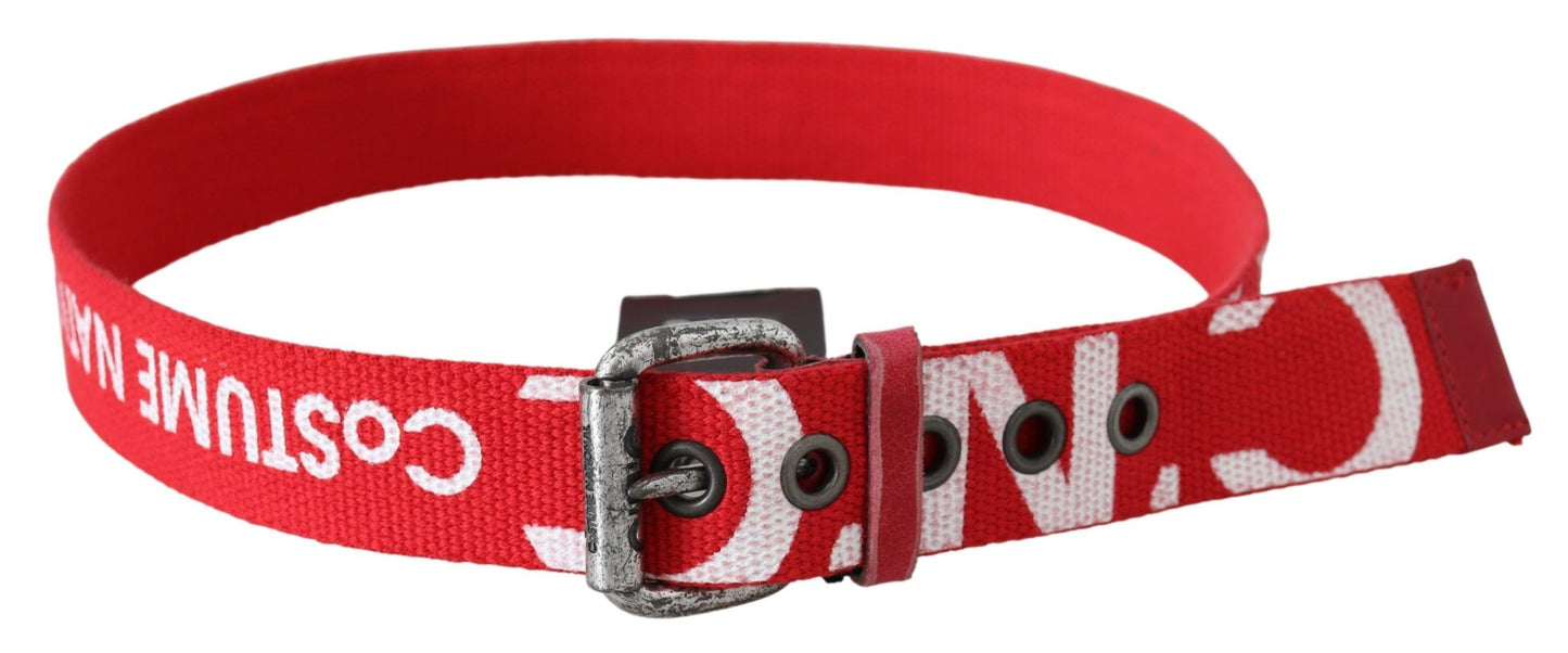 Chic Red Leather Fashion Belt