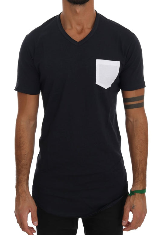 Sleek Black and White Crew-Neck Tee