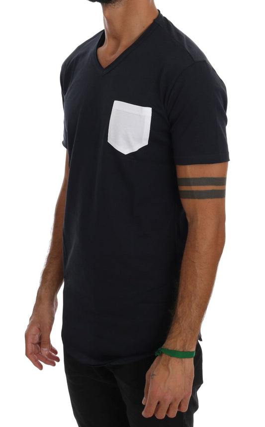 Sleek Black and White Crew-Neck Tee