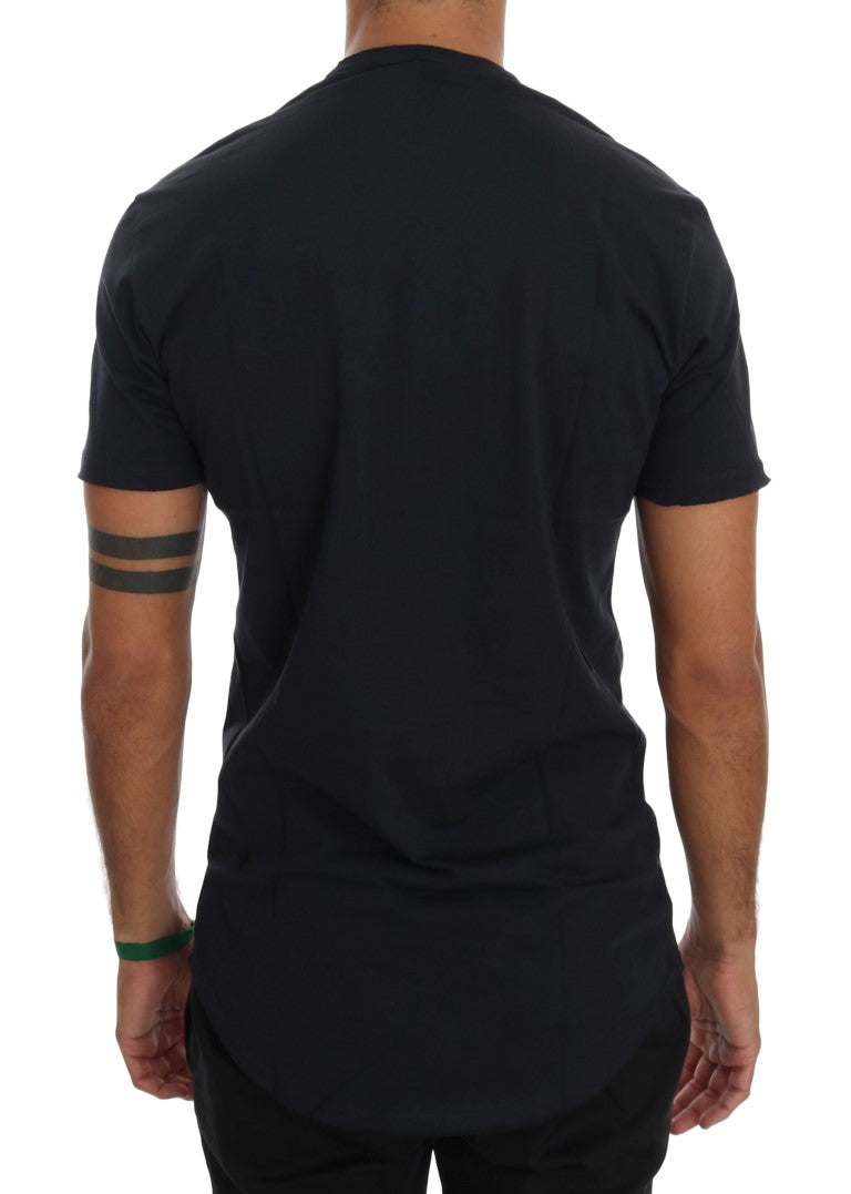 Sleek Black and White Crew-Neck Tee