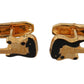 Elegant Gold Tone Brass Cufflinks