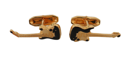 Elegant Gold Tone Brass Cufflinks