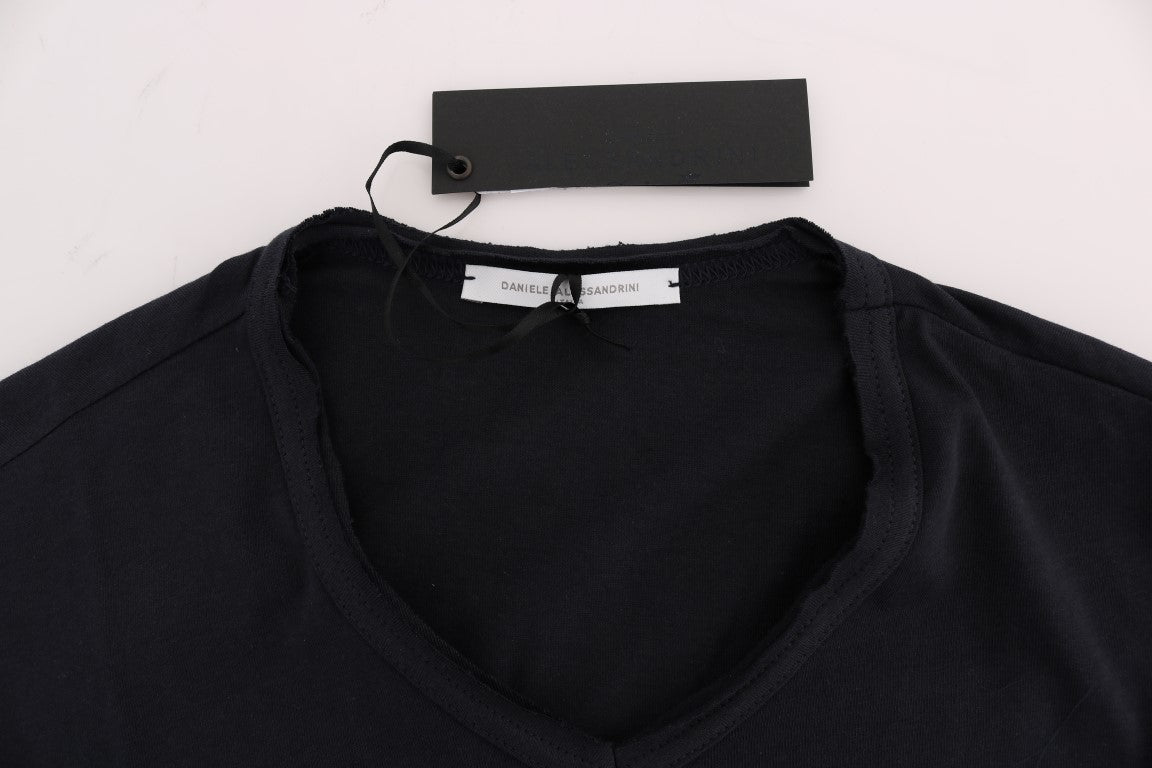 Sleek Black and White Crew-Neck Tee