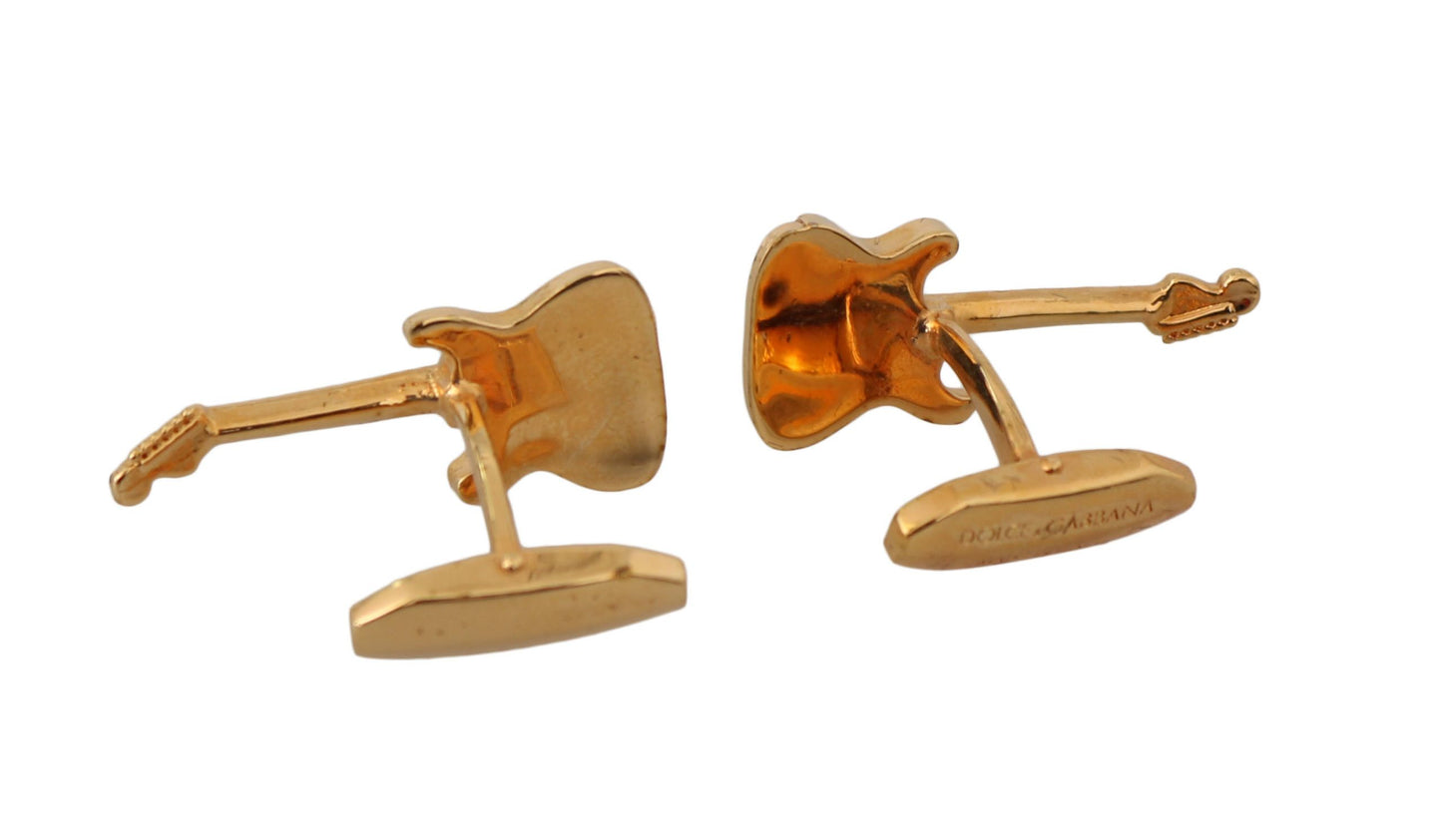 Elegant Gold Tone Brass Cufflinks