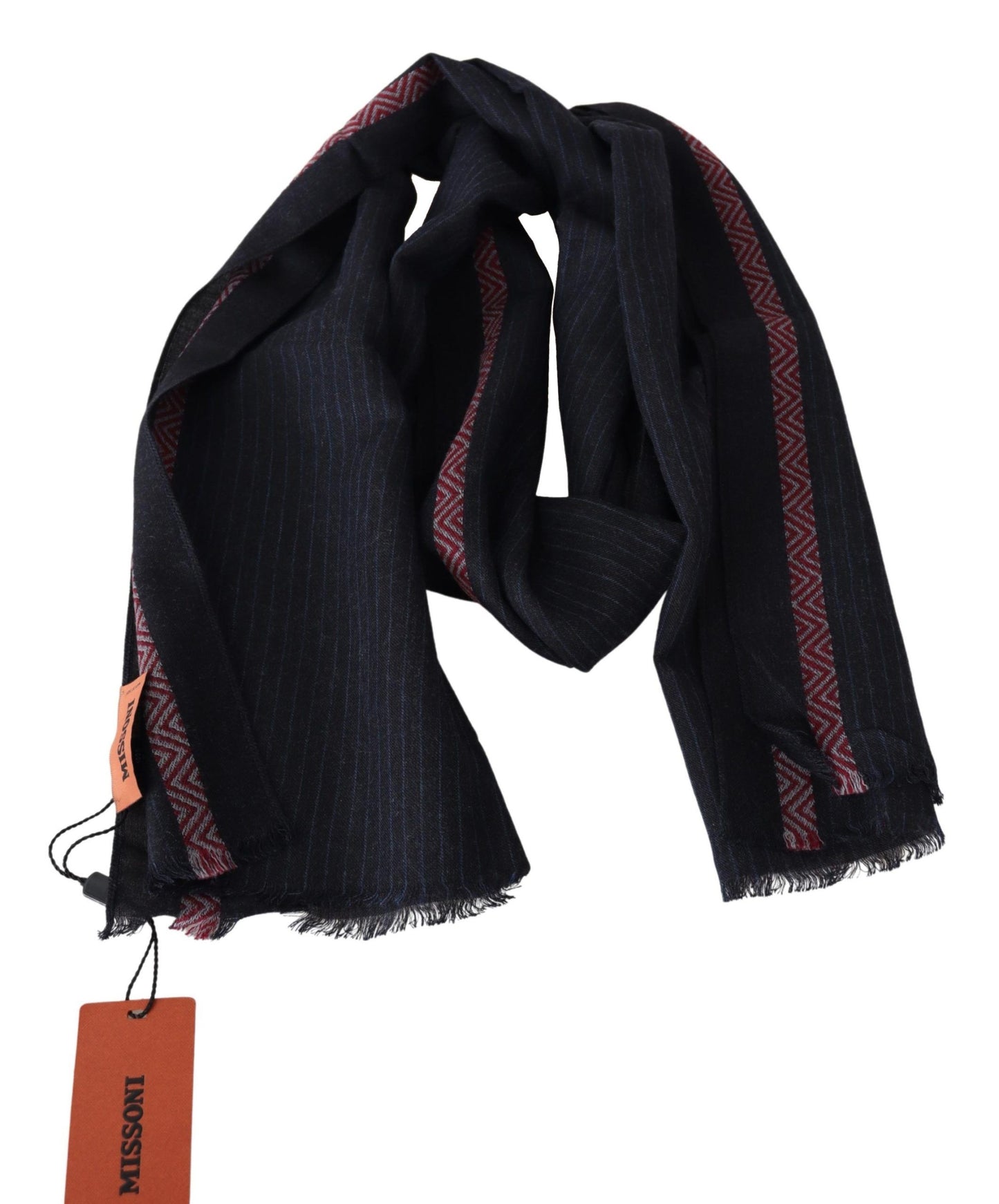 Elegant Unisex Wool Scarf with Signature Pattern