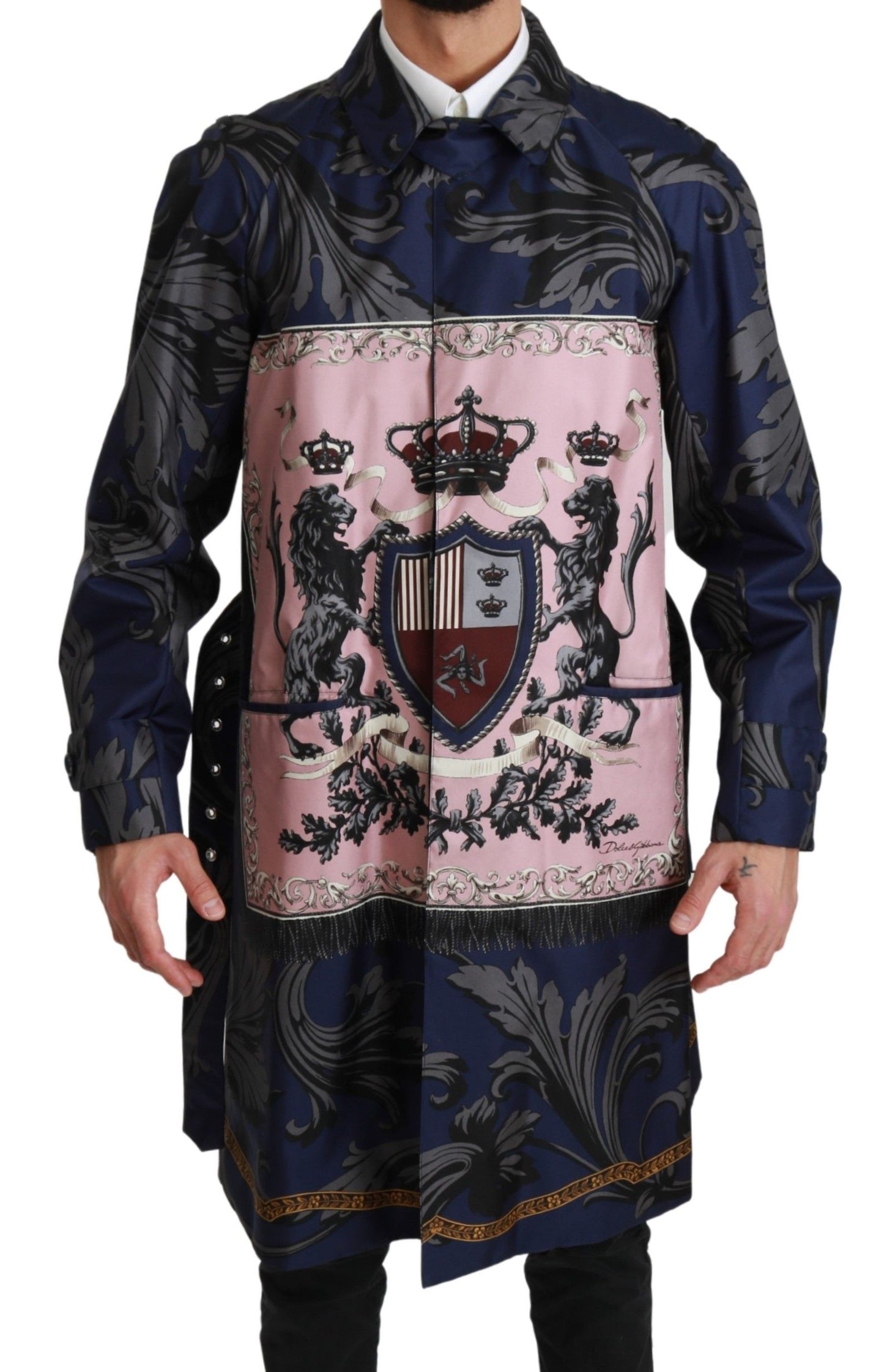 Royal Crown Silk Trenchcoat Jacket