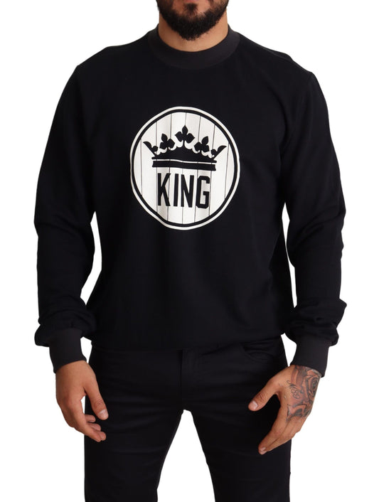 Regal Crown Motive Black Sweater