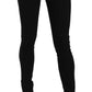 Elegant Black Slim-Fit Couture Pants