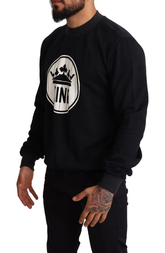 Regal Crown Motive Black Sweater