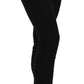 Elegant Black Slim-Fit Couture Pants