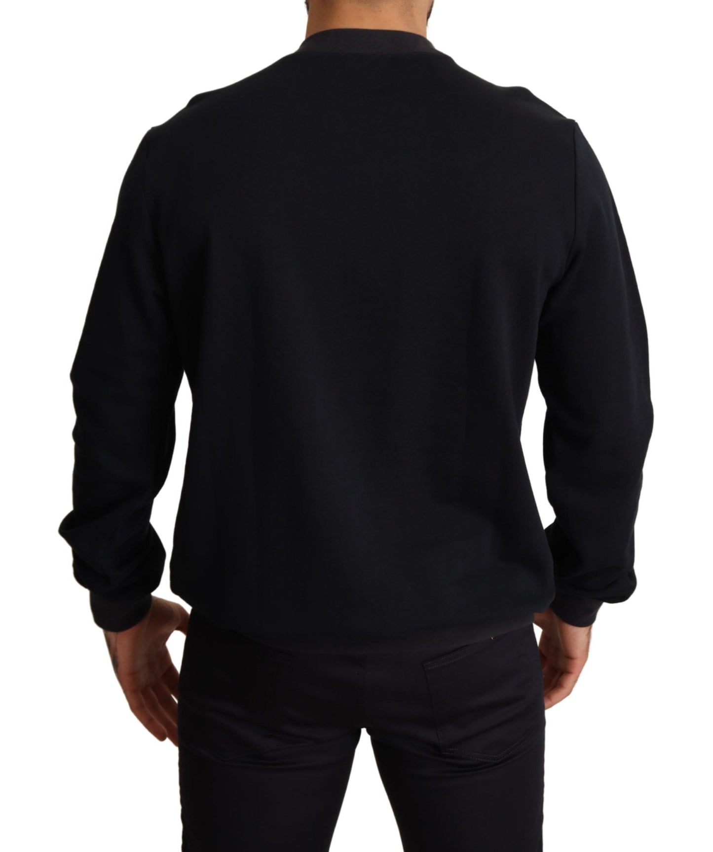 Regal Crown Motive Black Sweater