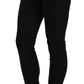 Elegant Black Slim-Fit Couture Pants