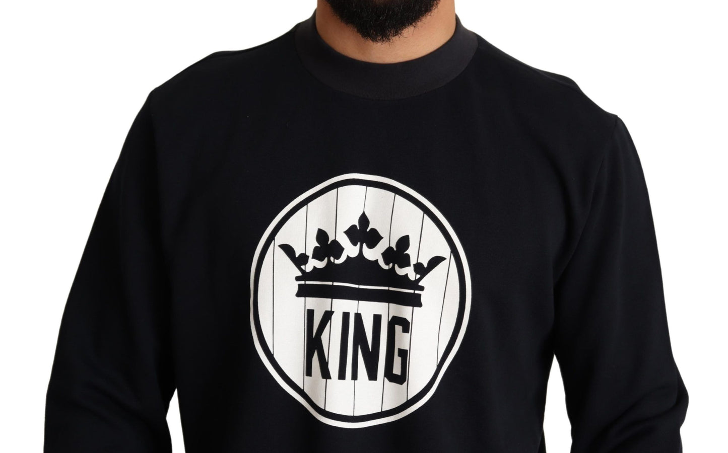 Regal Crown Motive Black Sweater