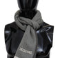 Plush Zigzag Cashmere Scarf in Gray