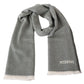 Plush Zigzag Cashmere Scarf in Gray