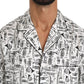 Elegant Silk Musical Print Pajama Shirt