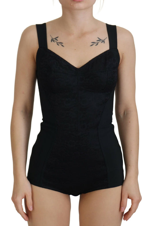 Elegant Black Bodysuit Dress