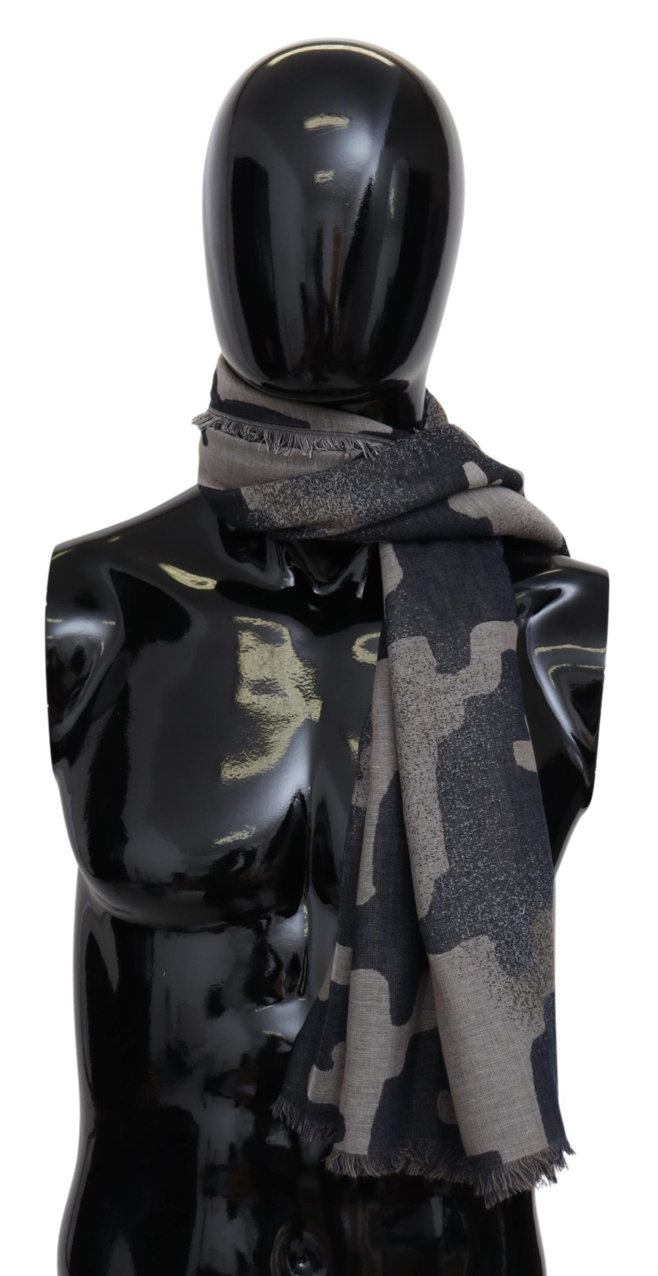 Multicolor Camouflage Wool Scarf Unisex