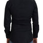 Black Cotton Slim Fit Dress Shirt