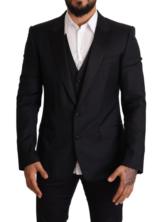 Sapphire Martini Slim Fit Blazer & Vest Ensemble