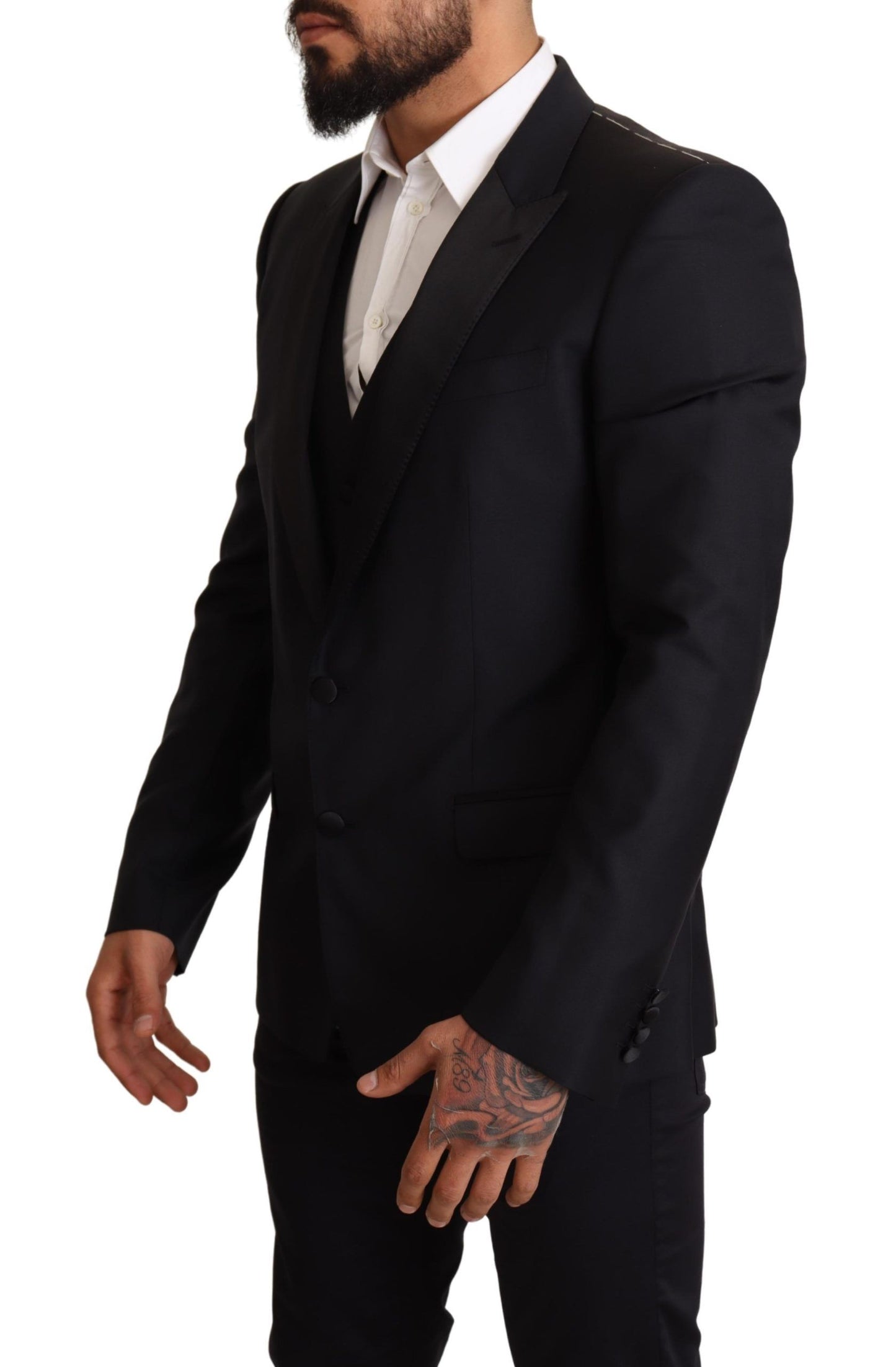 Sapphire Martini Slim Fit Blazer & Vest Ensemble