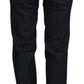 Blue Low Waist Straight Denim Pants Jeans