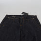 Blue Low Waist Straight Denim Pants Jeans