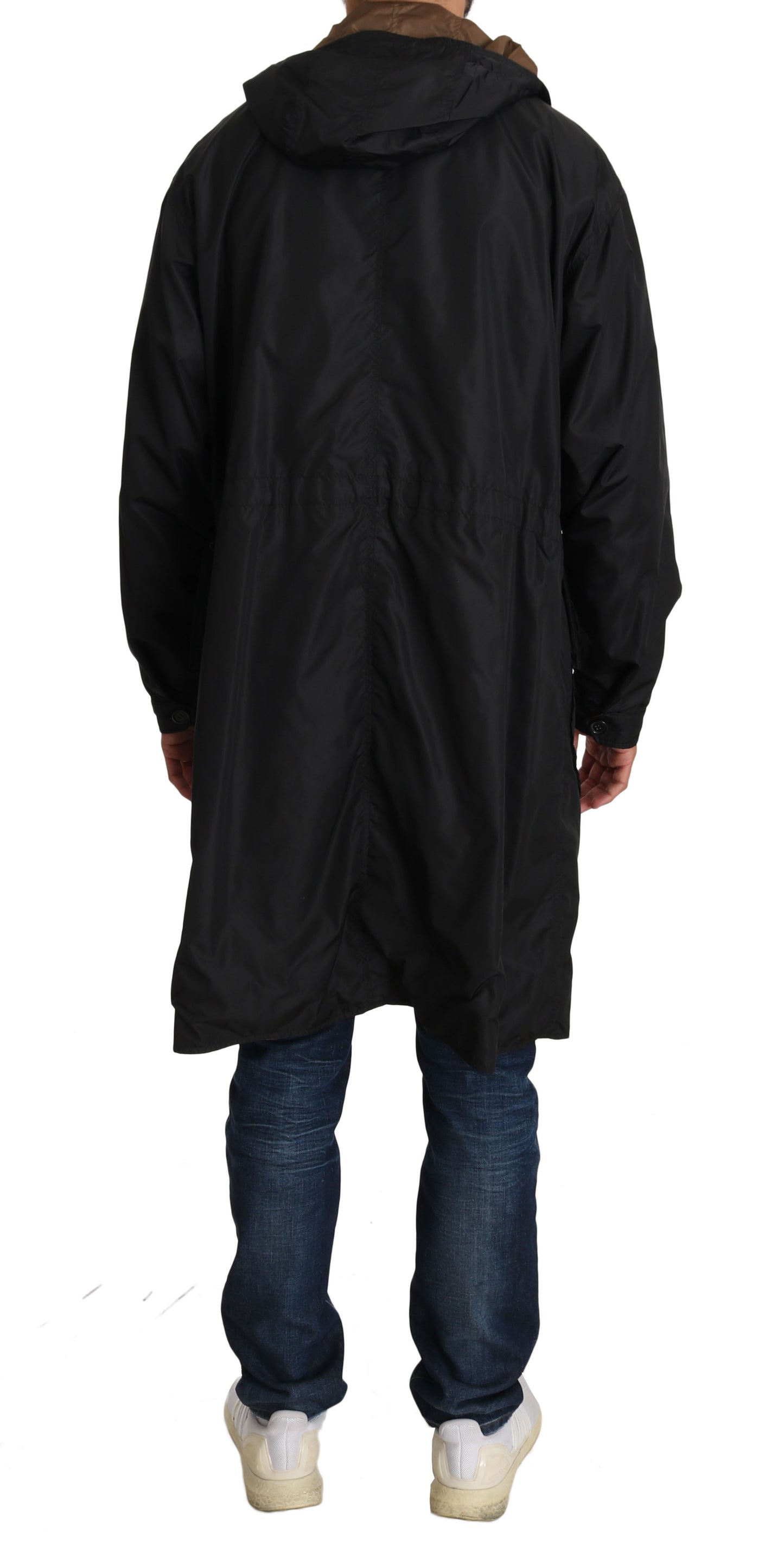 Elegant Reversible Hooded Raincoat