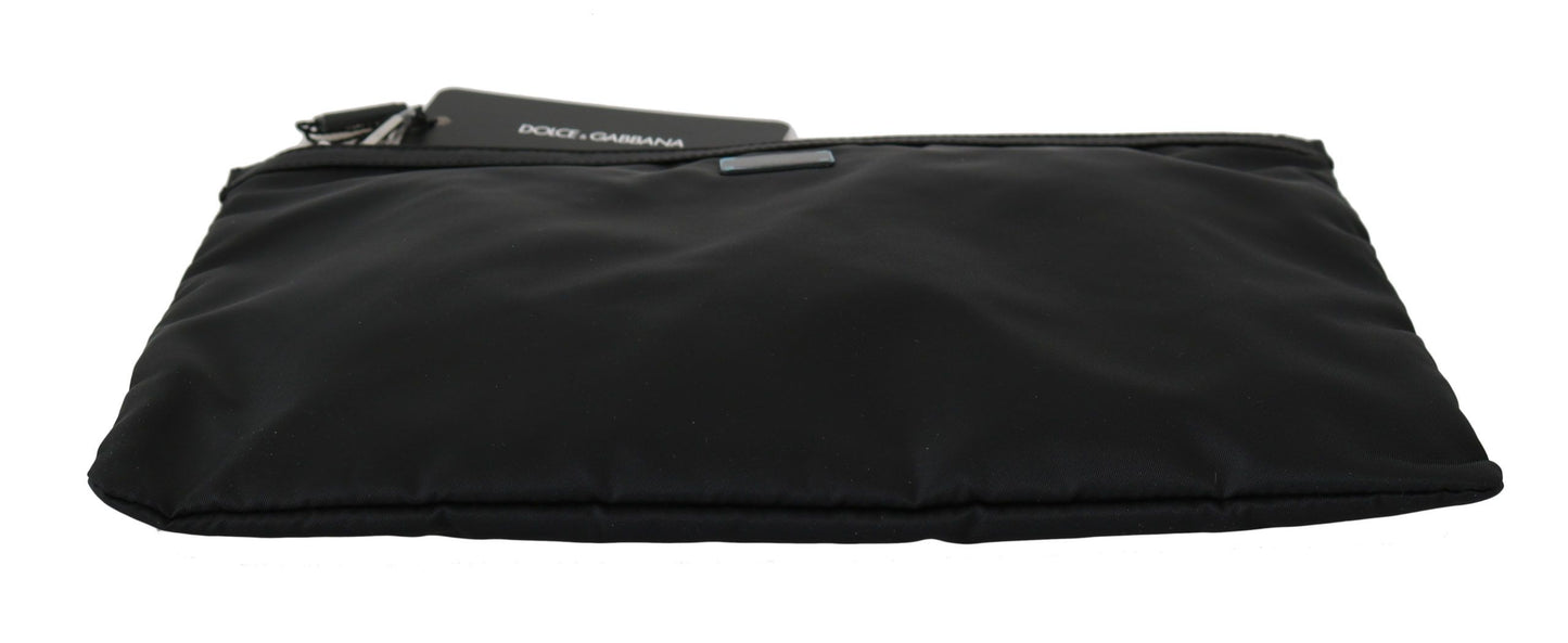 Elegant Black Hand Pouch for the Modern Man