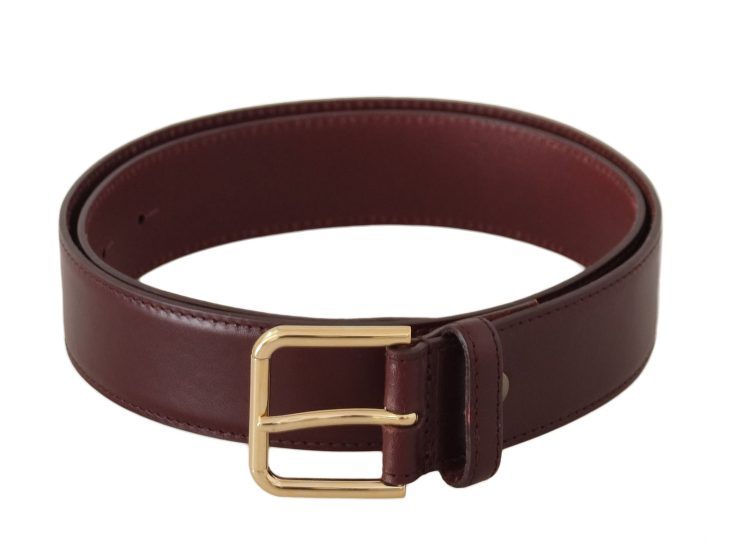 Elegant Leather Belt with Metal Buckle