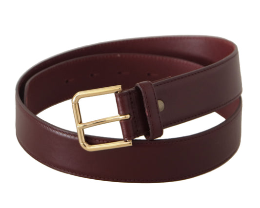 Elegant Leather Belt with Metal Buckle