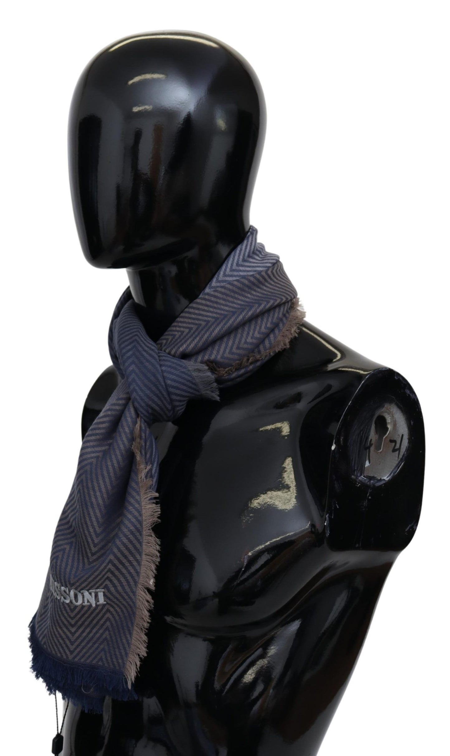 Elegant Zigzag Wool-Silk Scarf