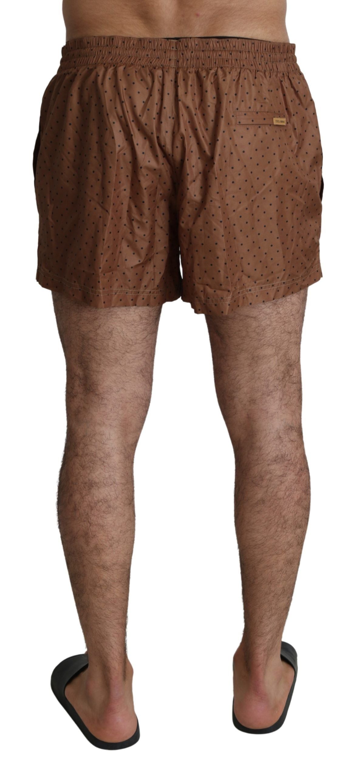 Elegant Polka Dot Swim Trunks