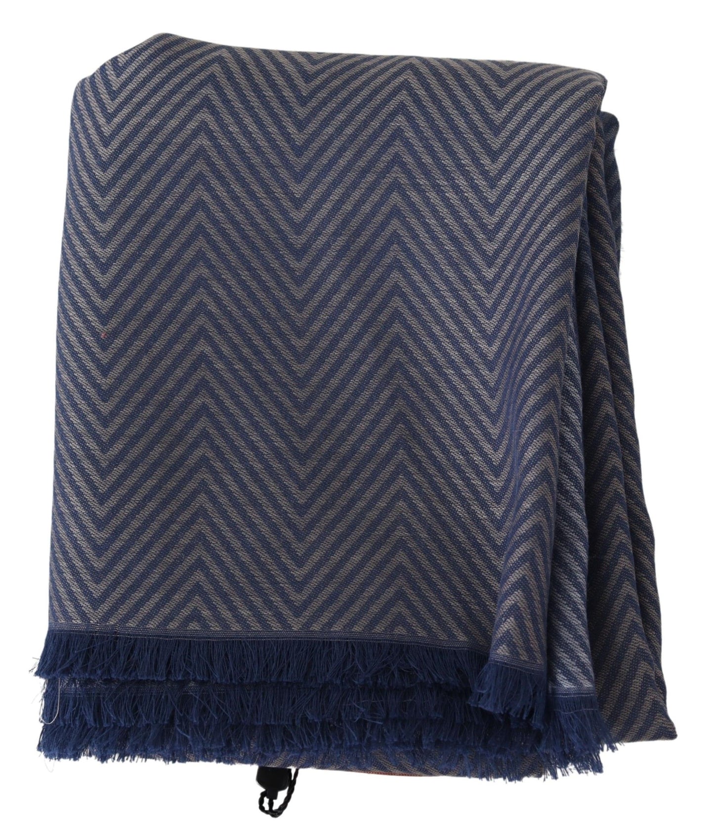 Elegant Zigzag Wool-Silk Scarf