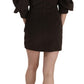 Chic Brown Corduroy Bodycon Mini Dress