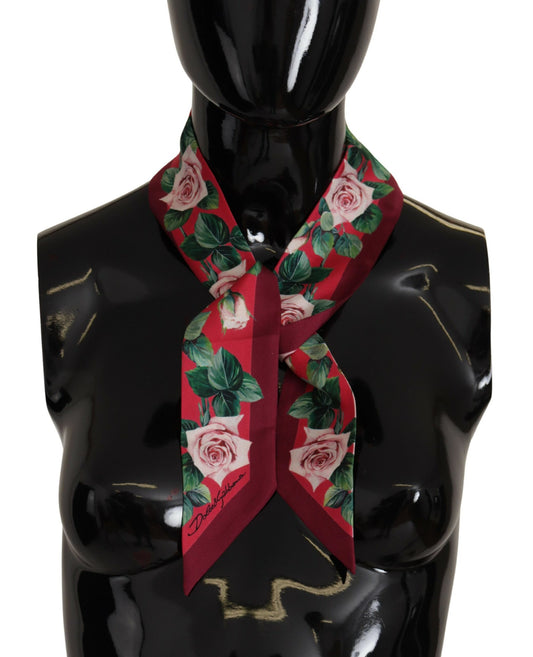 Elegant Multicolor Silk Bandeau Scarf