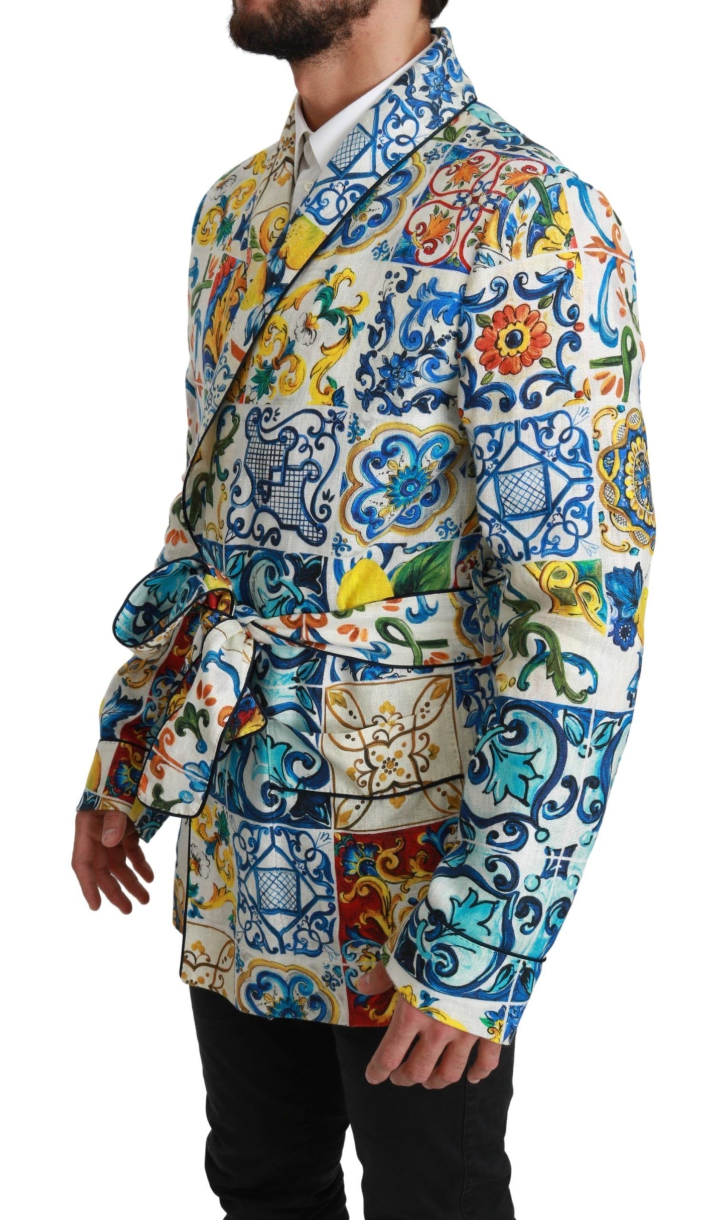 Multicolor Majolica Robe Jacket Coat