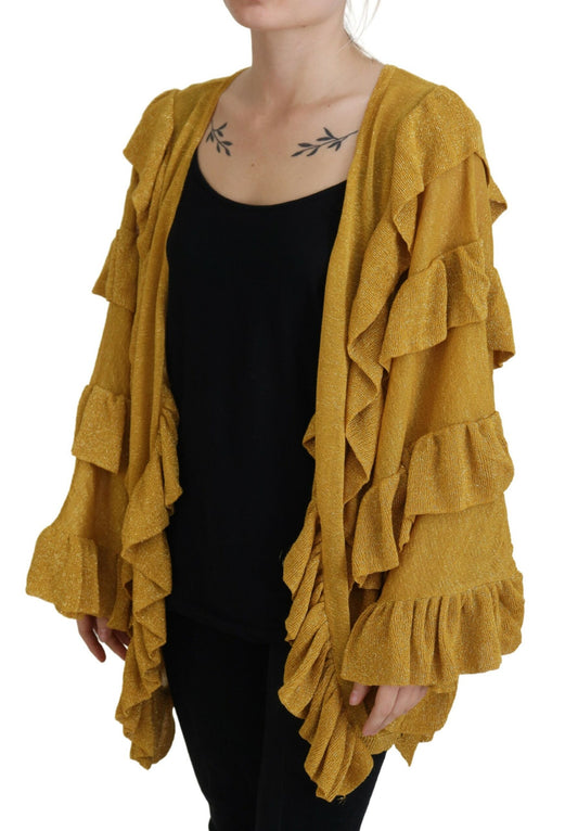 Elegant Gold Cardigan Sweater