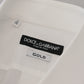 White Cotton Slim Fit Formal Dress GOLD Shirt
