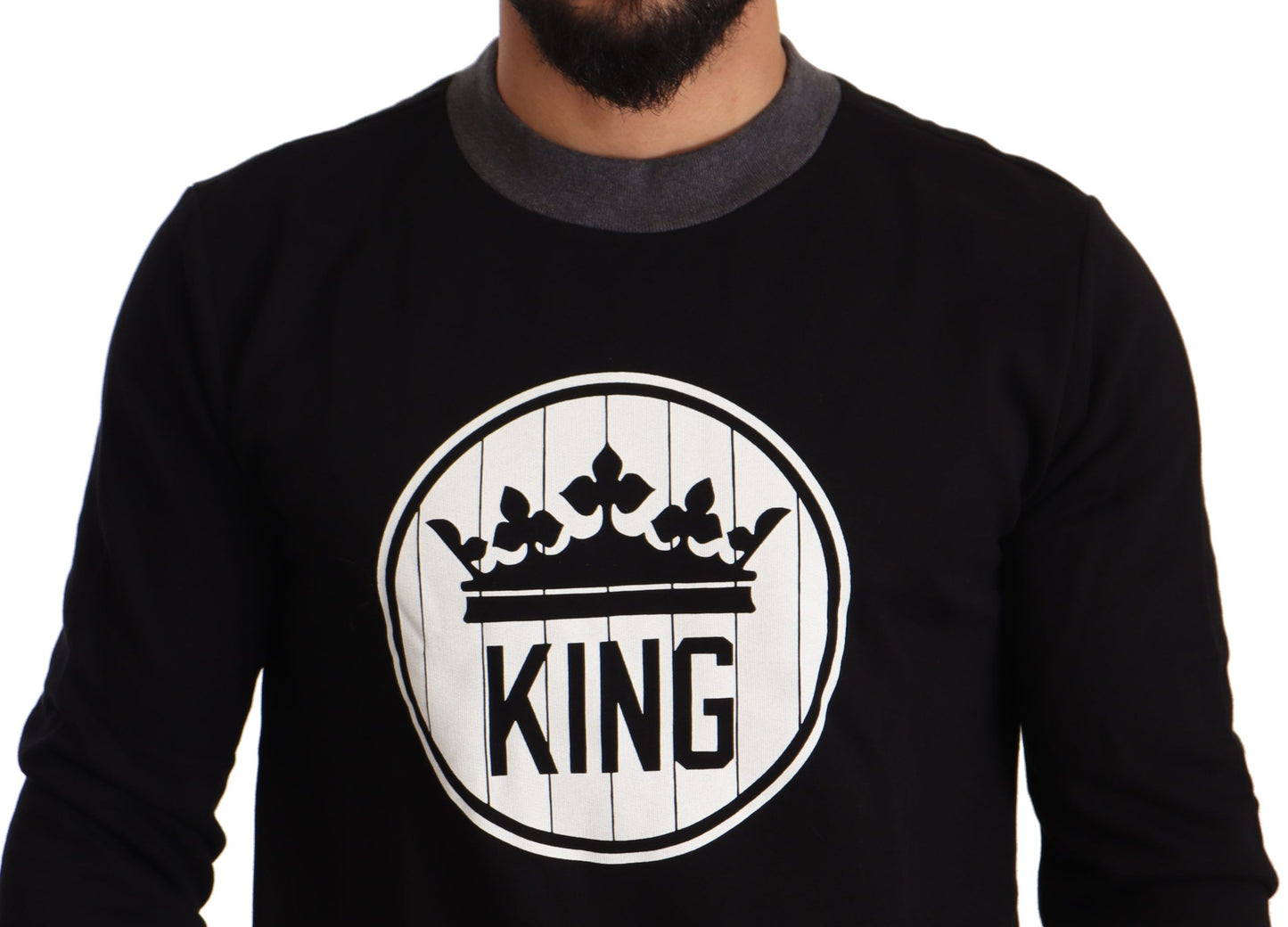 Regal Crown Crewneck Cotton Sweater