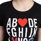 Chic Alphabet Print Cotton Tee