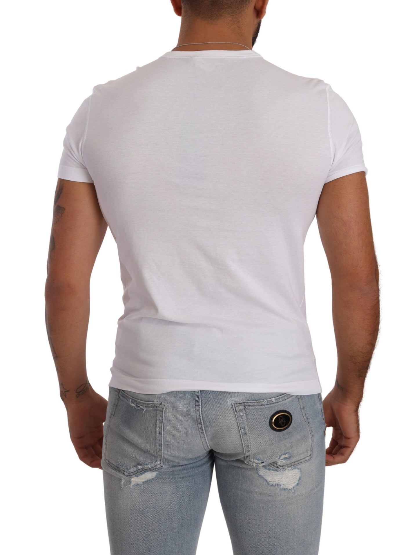 Classic White Roundneck Cotton Tee