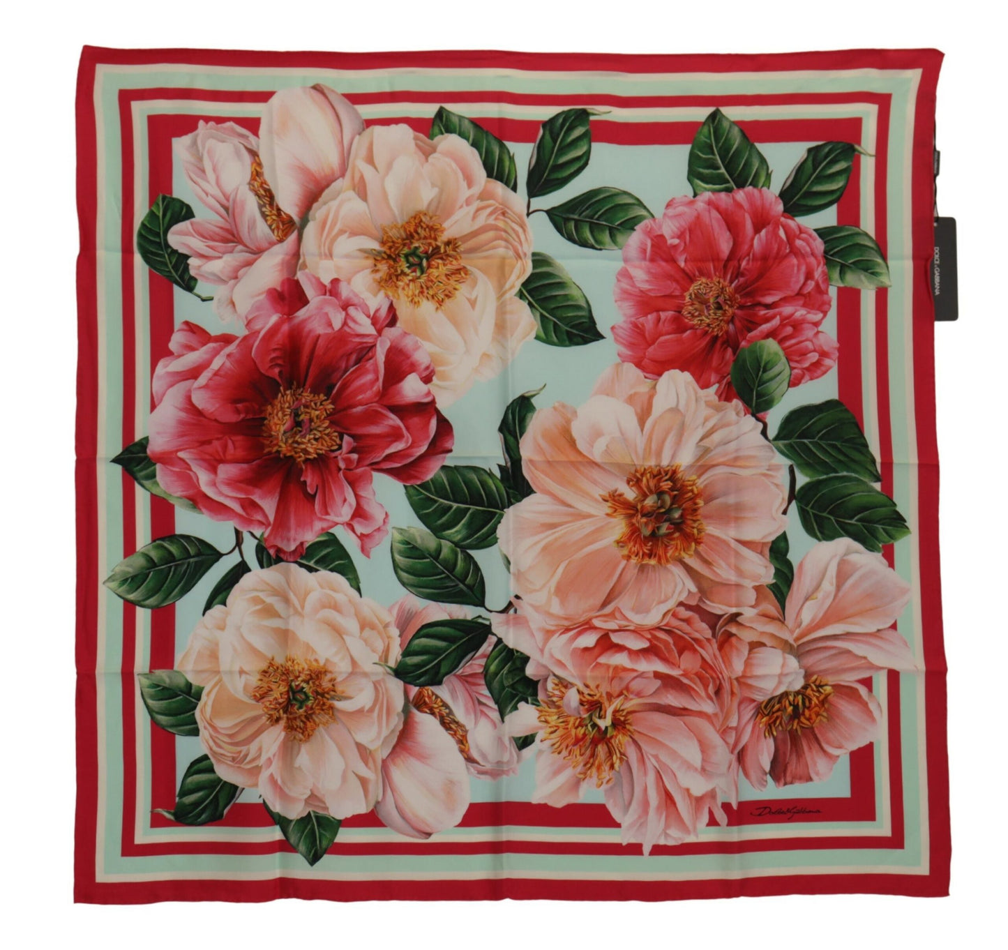 Elegant Multicolor Silk Square Scarf