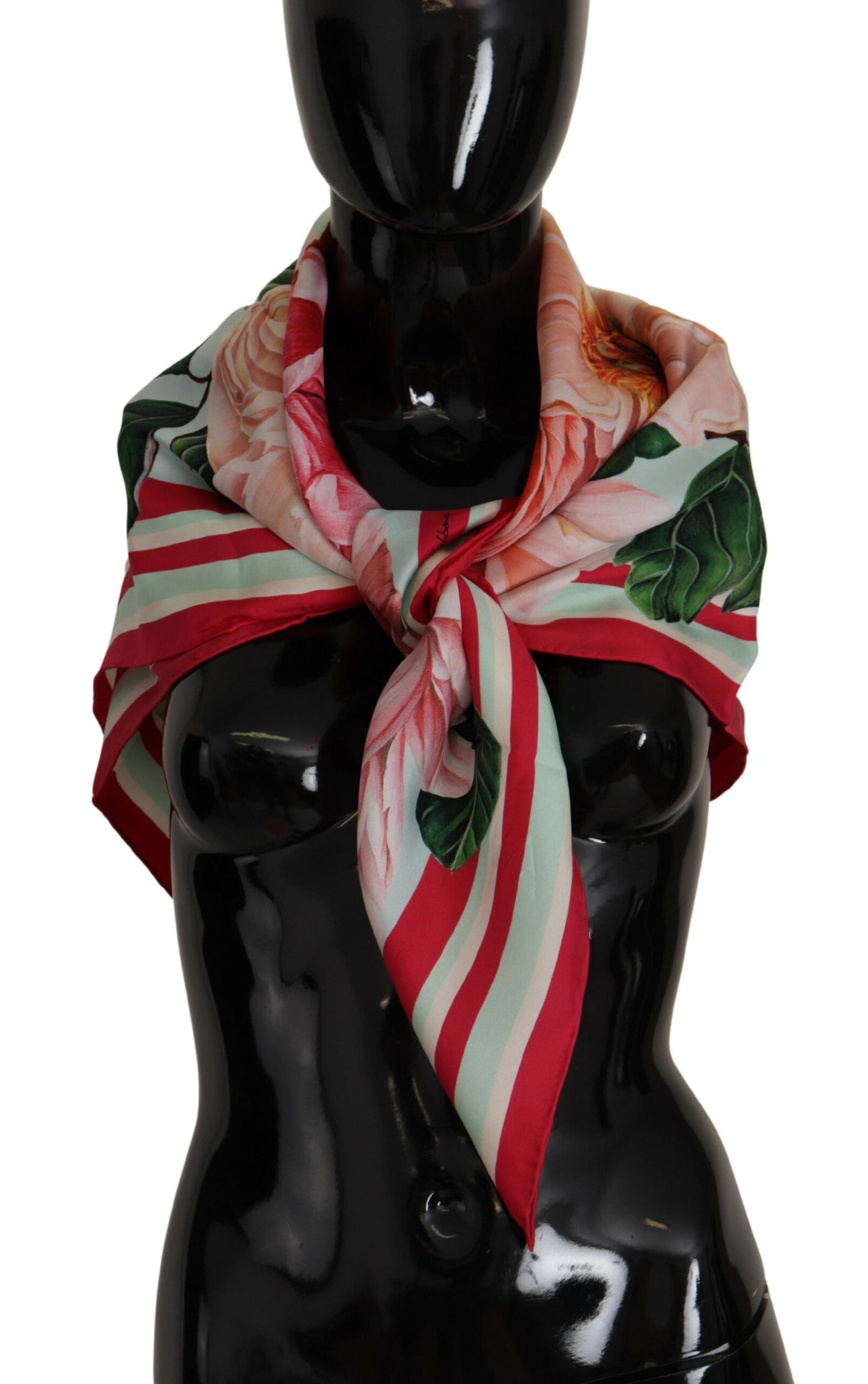 Elegant Multicolor Silk Square Scarf