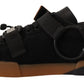 Elegant Low Top Casual Sneakers in Black