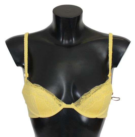 Radiant Yellow Lace Push-Up Bra