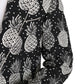 Chic Black Pineapple Print Wool Suit