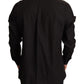 Elegant Slim Fit Black Tuxedo Shirt