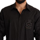Elegant Slim Fit Black Tuxedo Shirt