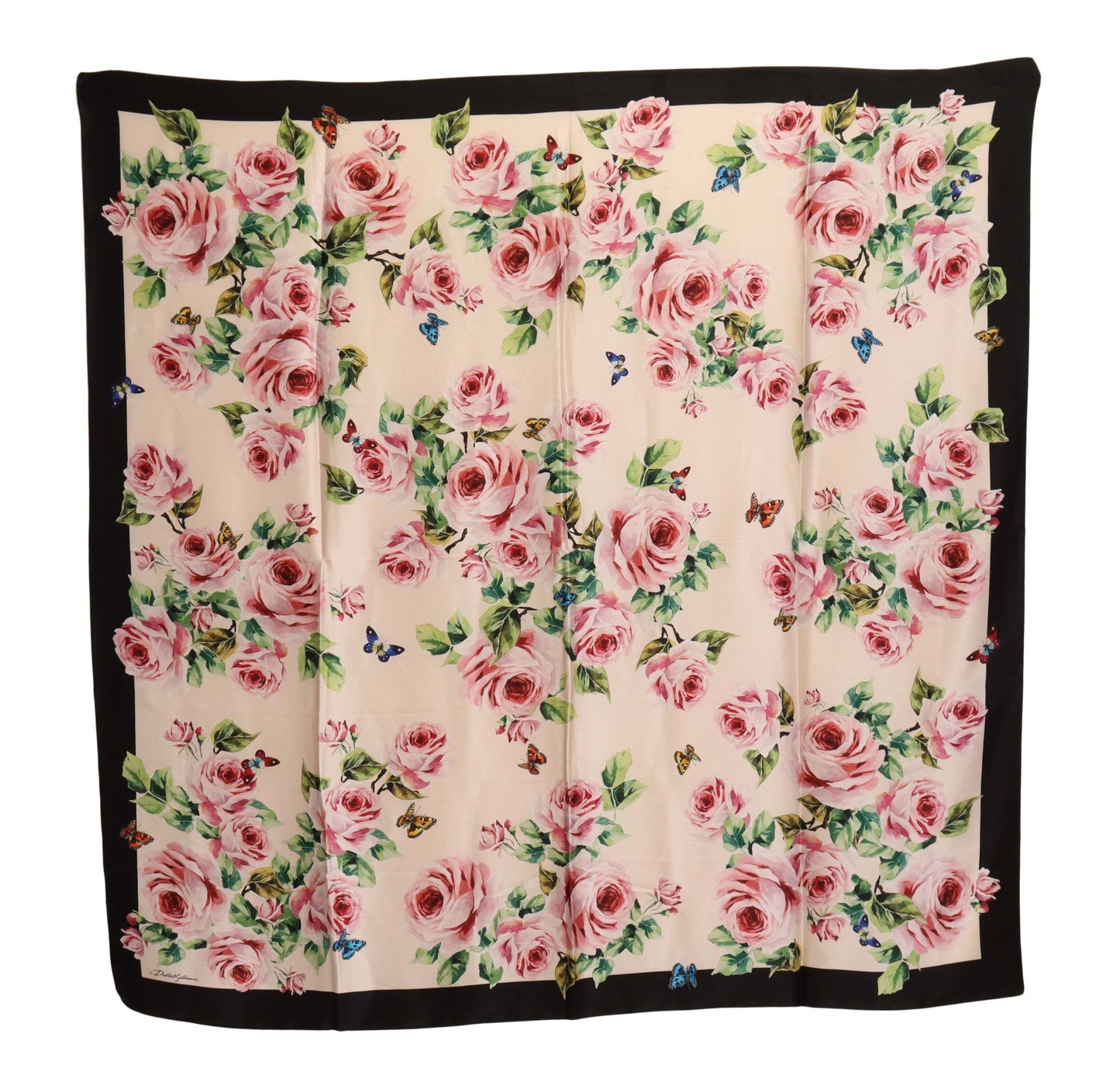 Elegant Floral Cashmere Silk Scarf